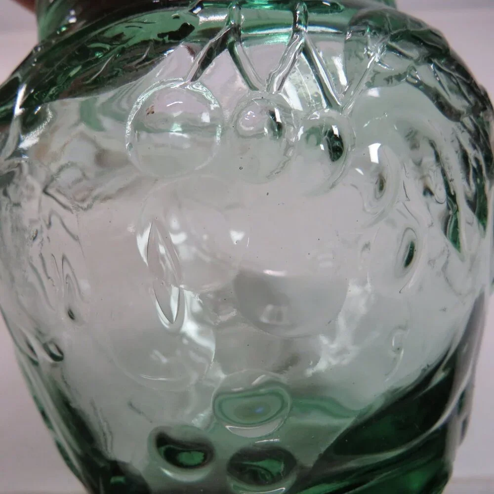 Green Orchard Fruit Glass Jar w decorative Cork Lid